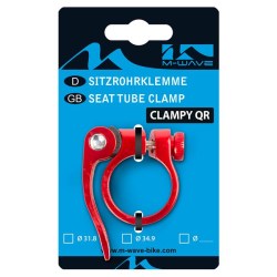 M-WAVE CLAMPY ALLOY SEAT CLAMP QR RED 2